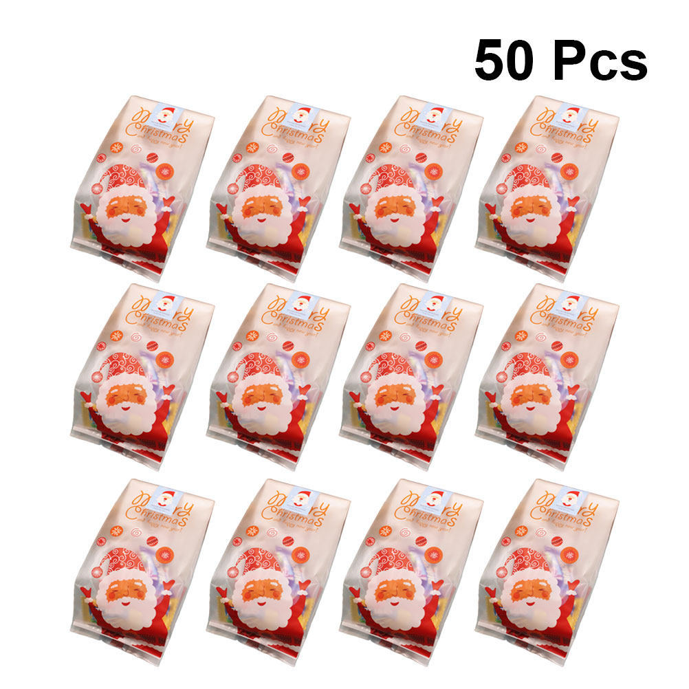 Xmas Food Snacks - 50 Sacchetti Trasparenti per Alimenti a