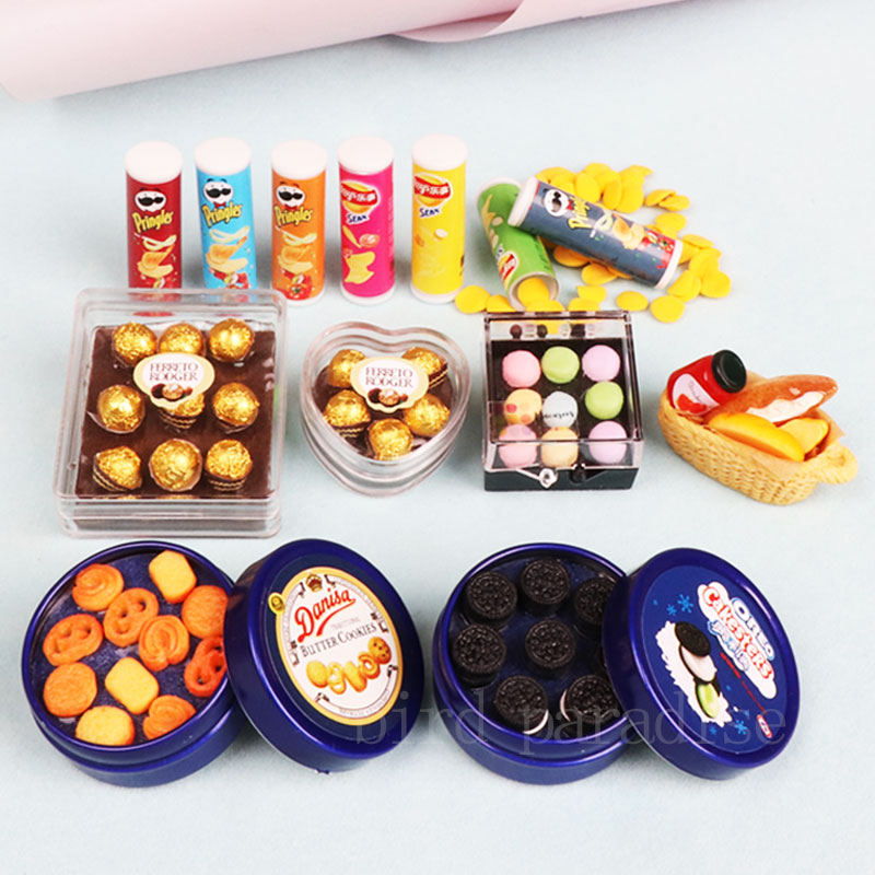 Junk Food Snacks - 1/6 Miniatrue Bambole Cibo Mini Biscotti
