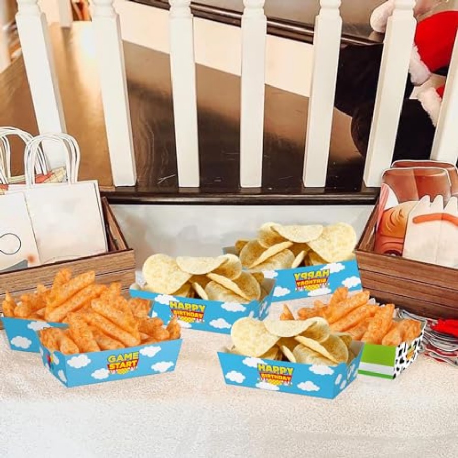 24 Pezzi Vassoi di Carta a Tem - Food Snacks Party recensione e prezzo